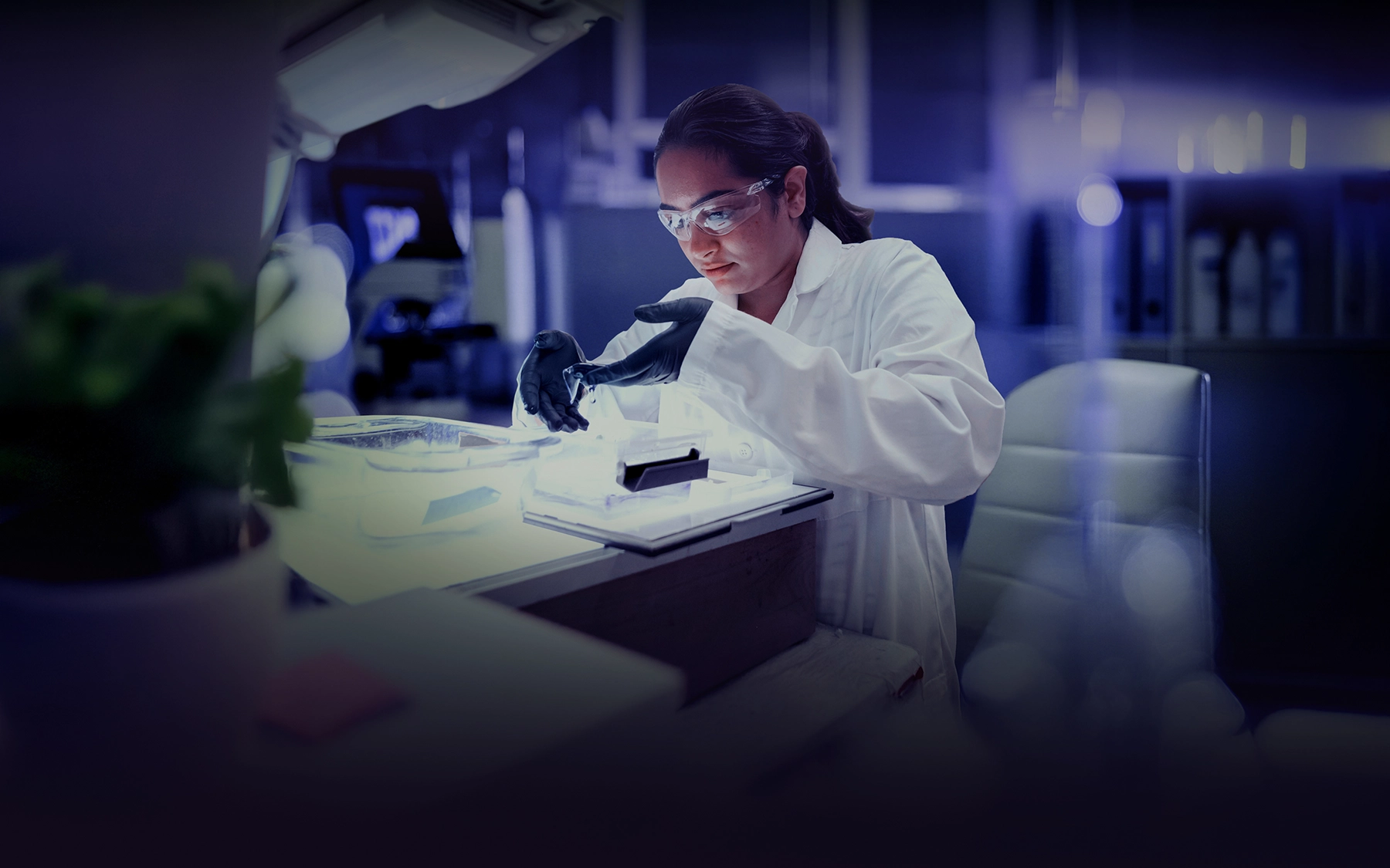 girl in lab